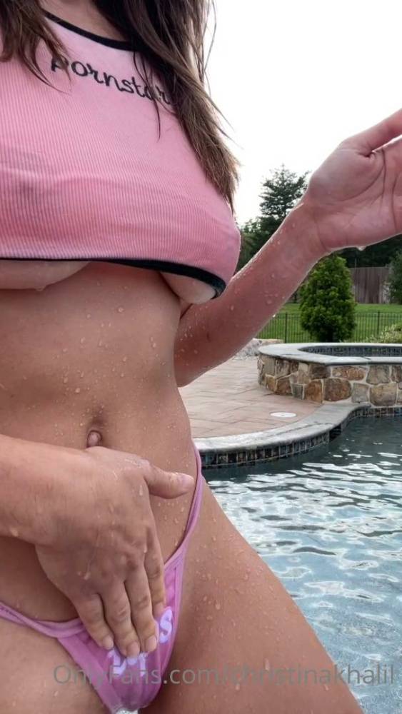 Christina Khalil Nude Wet T-shirt Strip Onlyfans Video Leaked - #18