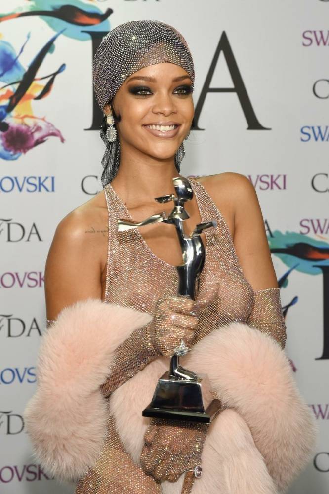 Rihanna Nude Sheer Sequin Dress Nip Slip Leaked - #10