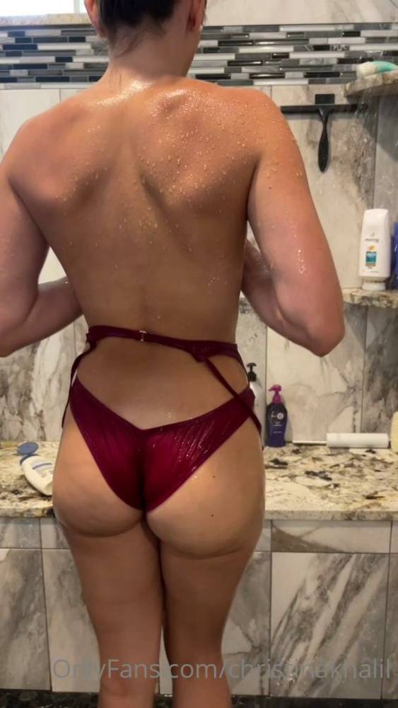 Christina Khalil Shower Bikini Strip Onlyfans Video Leaked - #18