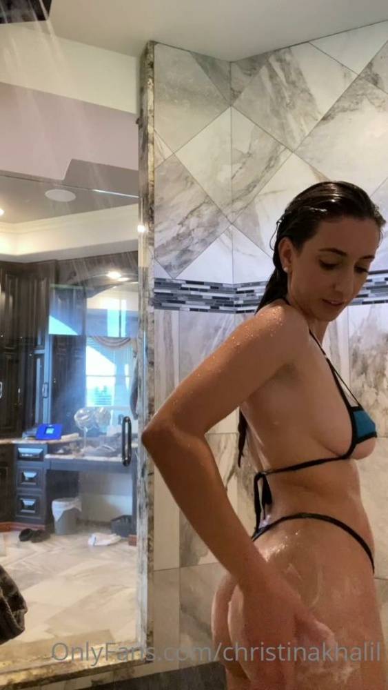 Christina Khalil Bikini Shower Strip Onlyfans Video Leaked - #8