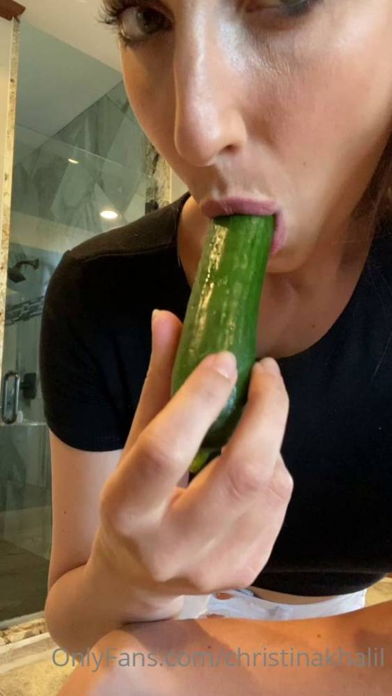 Christina Khalil Cucumber Blowjob Onlyfans Video Leaked - #4