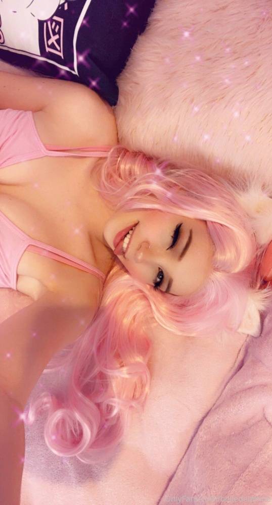 Belle Delphine Nude Pink Pajama Onlyfans Set Leaked - #27