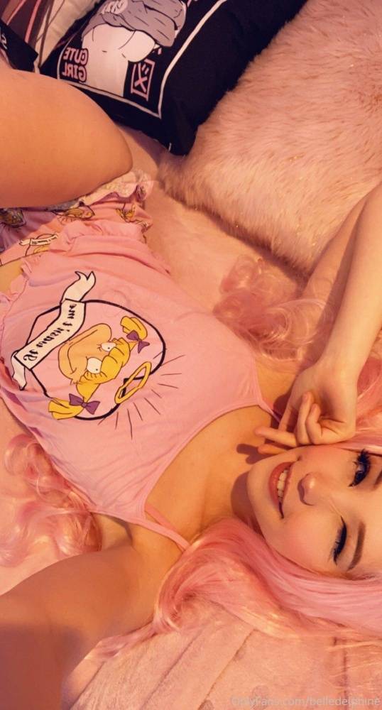 Belle Delphine Nude Pink Pajama Onlyfans Set Leaked - #26