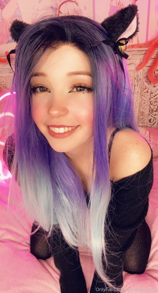 Belle Delphine Nude Purple Hair Kitten Onlyfans Set Leaked - #24