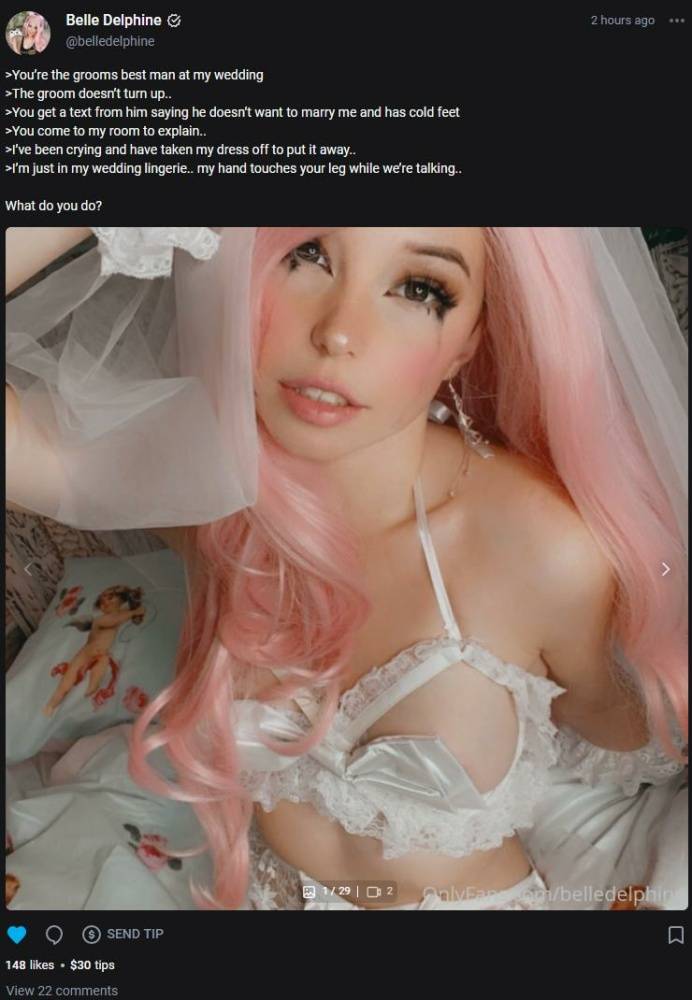 Belle Delphine Wedding Breakup Onlyfans Set Leaked - #30