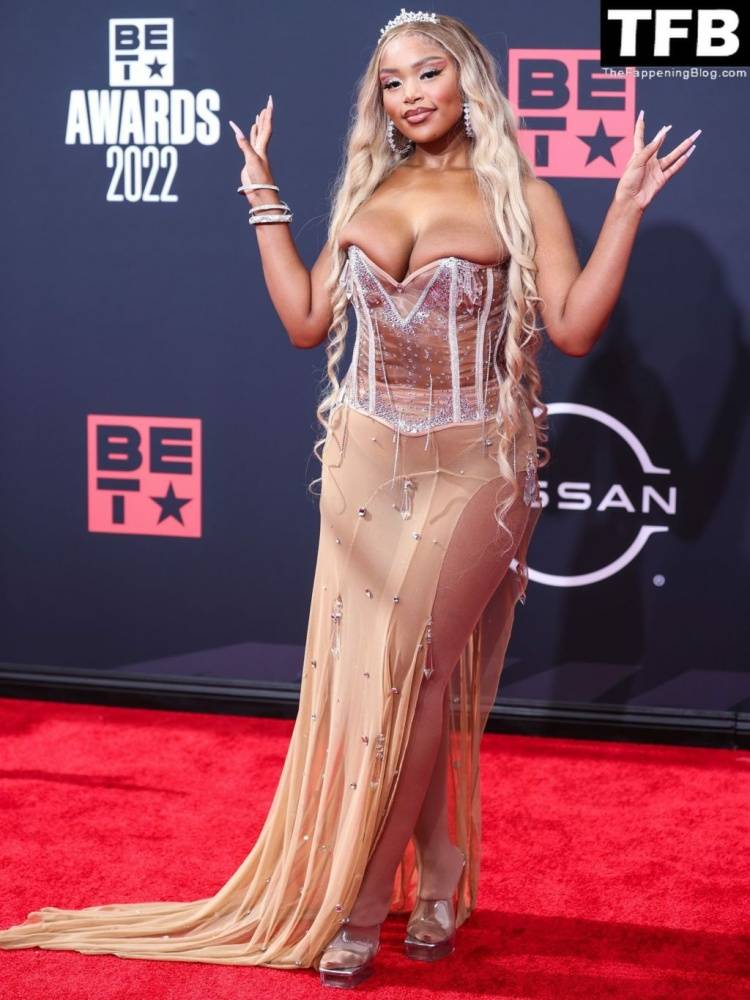 Jourdin Pauline Shows Off Her Sexy Boobs at the 2022 BET Awards in LA - #16