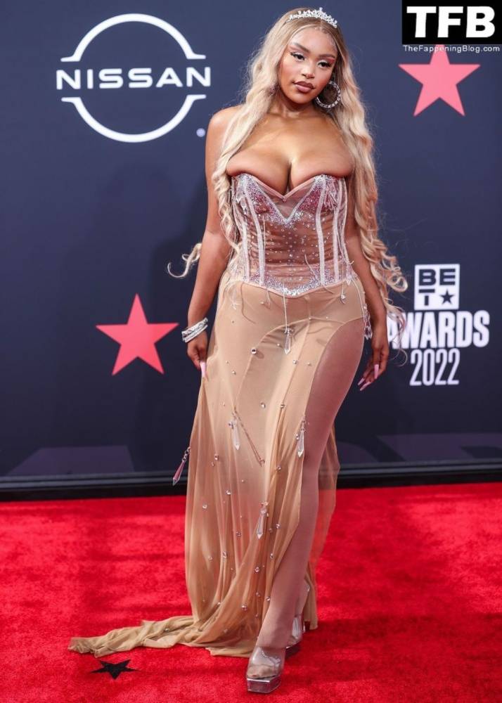 Jourdin Pauline Shows Off Her Sexy Boobs at the 2022 BET Awards in LA - #2