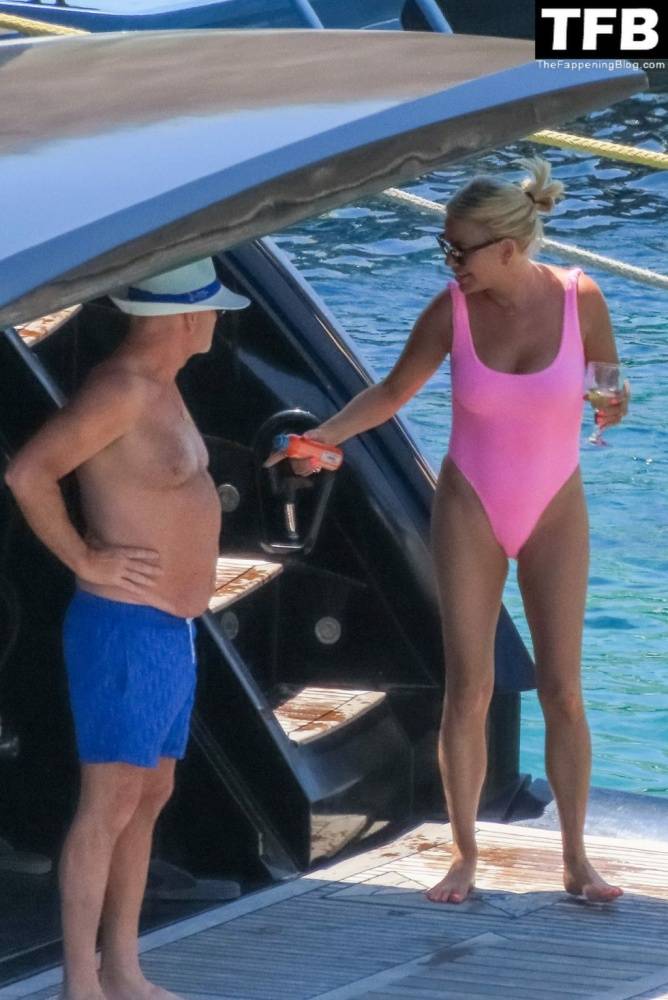Caroline Stanbury Flaunts Her Body in a Pink Bikini on the Yacht in Greece - #24