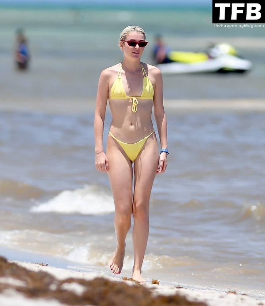 Allie Teilz Shows Off Her Sexy Figure in a Yellow Bikini - #28