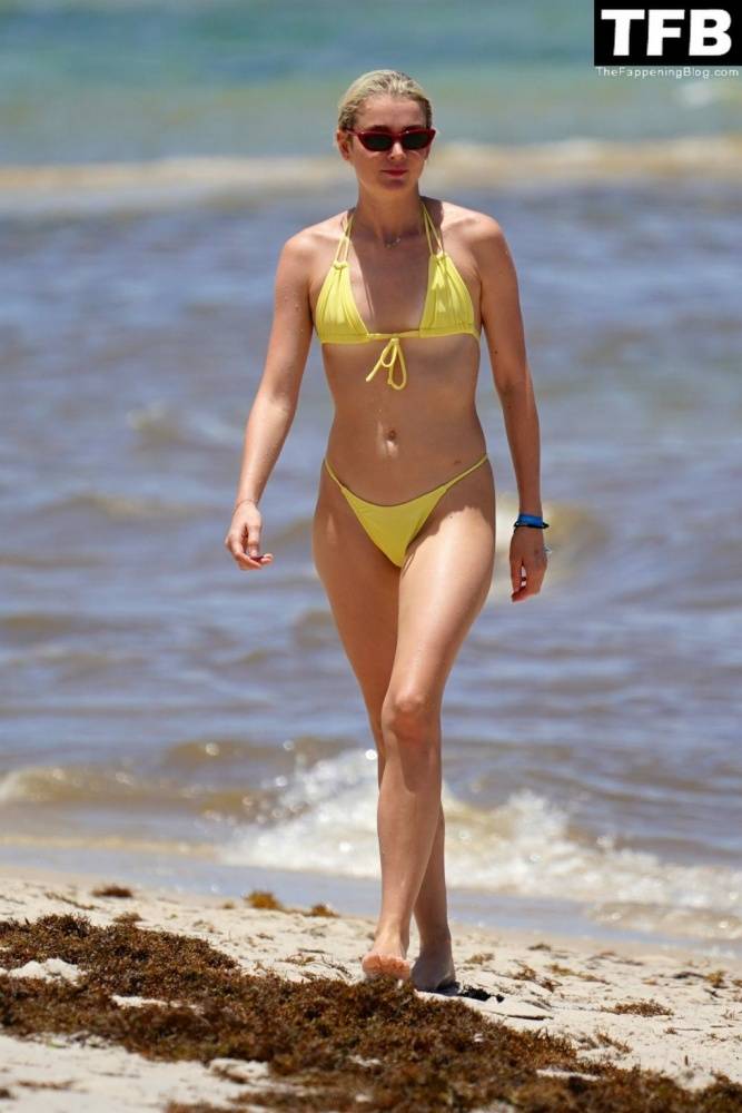 Allie Teilz Shows Off Her Sexy Figure in a Yellow Bikini - #26