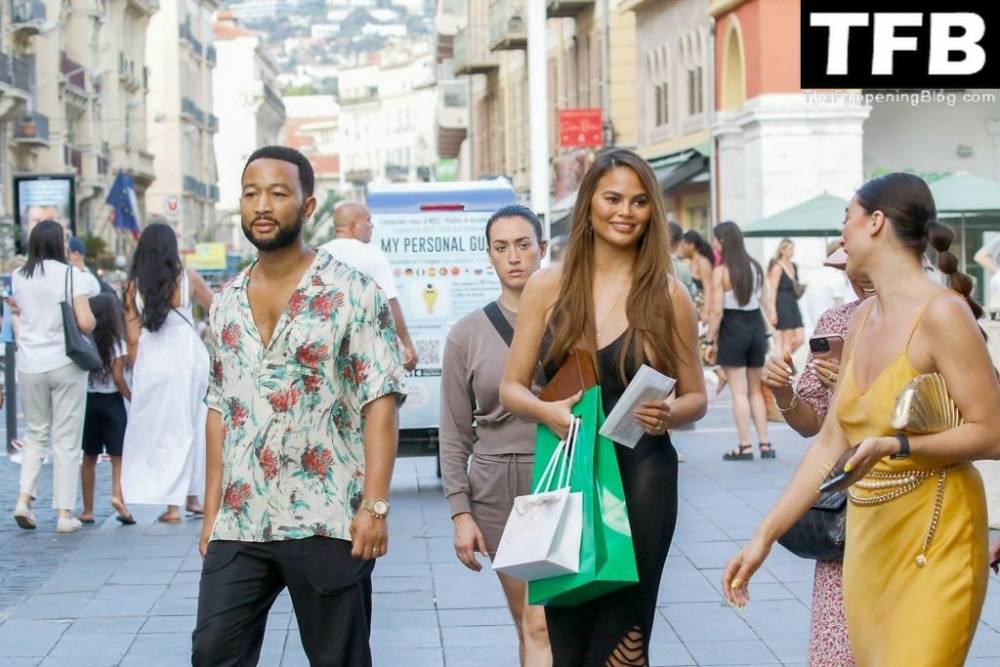 Chrissy Teigen Goes Braless Under a Very Sexy Sheer Black Dress in France - #18