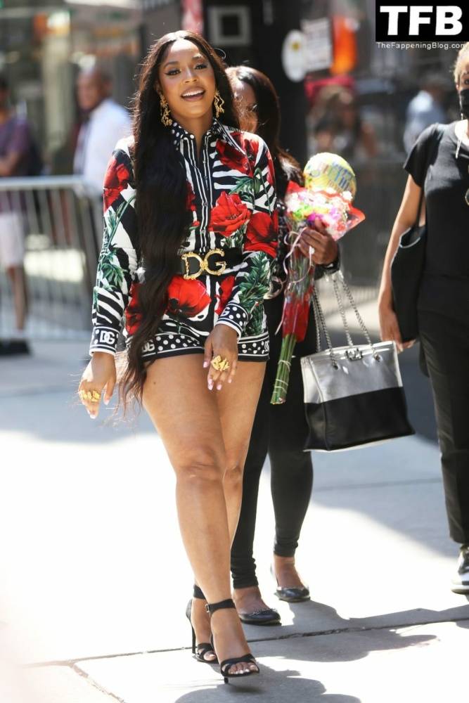 Ashanti Wears a Colorful Dolce & Gabanna Romper at Good Morning America in NYC - #29