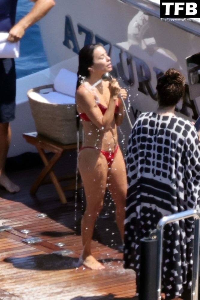 Eva Longoria Showcases Her Stunning Figure and Ass Crack in a Red Bikini on Holiday in Capri - #23