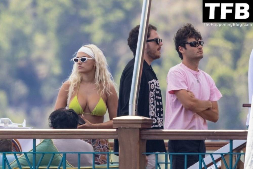 Kelsey Calemine Rocks a Yellow Bikini Aboard a Yacht on a Summer Break in Nerano - #29