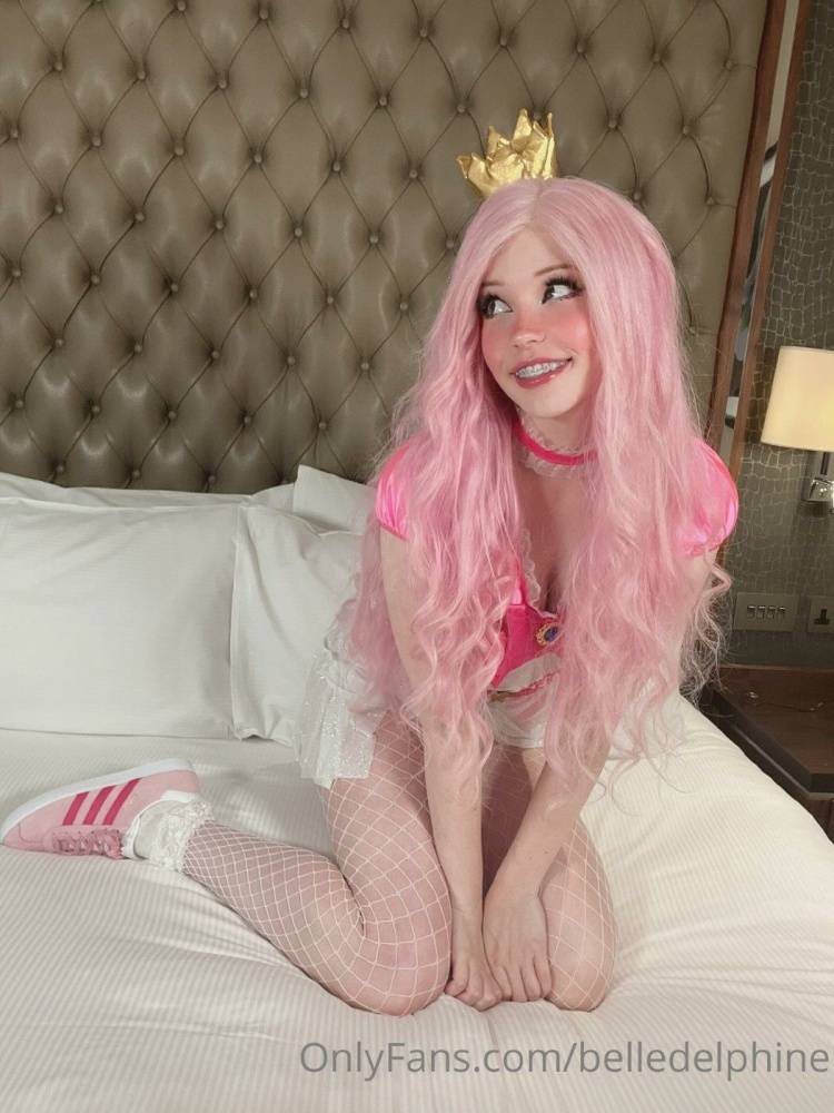 Belle Delphine Princess Peach Cosplay Onlyfans Set Leaked - #22