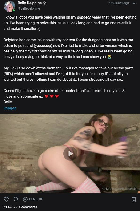Belle Delphine BDSM Dungeon Onlyfans Video Leaked - #4