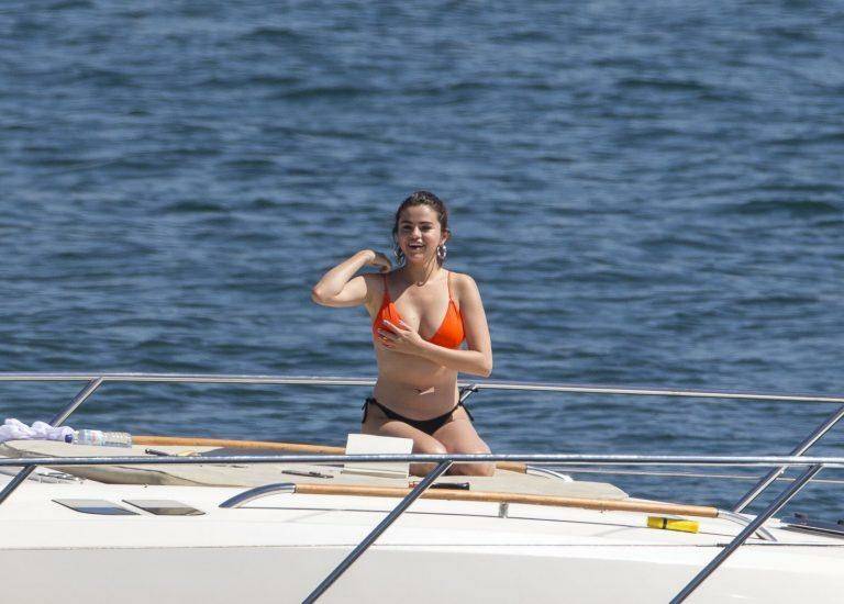 Selena Gomez Thong Bikini Boat Set Leaked - #11