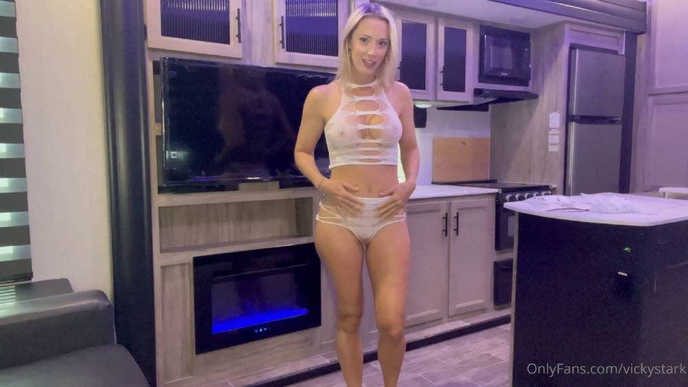 Vicky Stark All White Lingerie Try On Onlyfans Video Leaked - #7