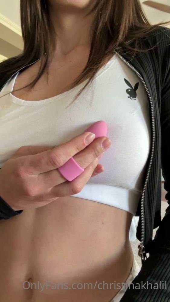 Christina Khalil See Through Wet Nipple Strip Onlyfans Video Leaked - #2