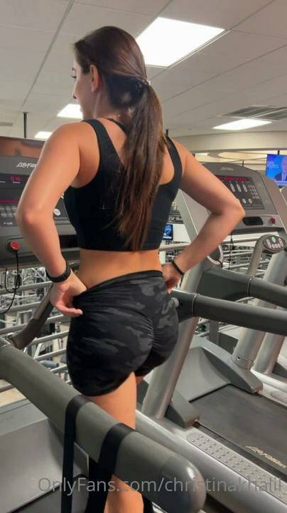 Christina Khalil Public Gym Shorts Strip Onlyfans Video Leaked - #1