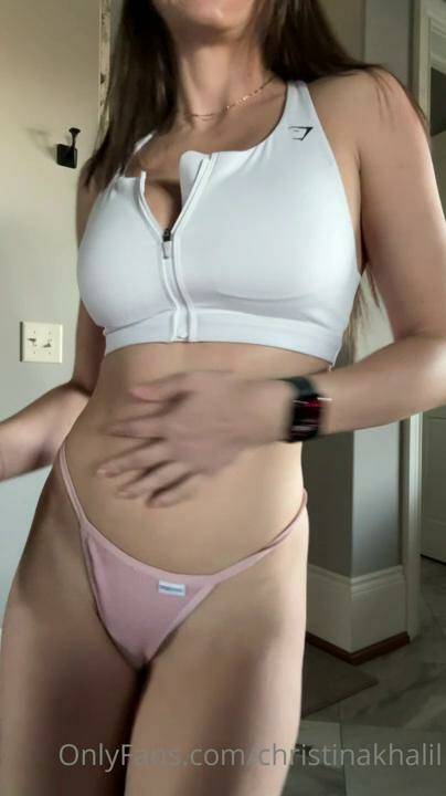 Christina Khalil Sexy Gym Outfit Strip Onlyfans Video Leaked - #4