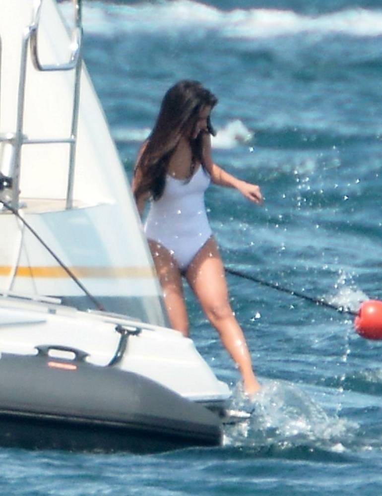 Selena Gomez See-Through One-Piece Set Leaked - #21