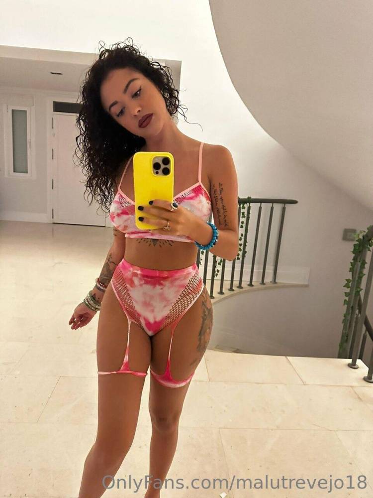 Malu Trevejo Lingerie Bodysuit Mirror Selfies Onlyfans Set Leaked - #12