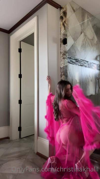 Christina Khalil Pink Micro Bikini Tease Onlyfans Video Leaked - #2
