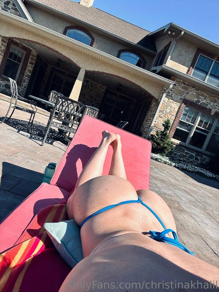 Christina Khalil Nude Bikini Sun Tanning Onlyfans Set Leaked - #1