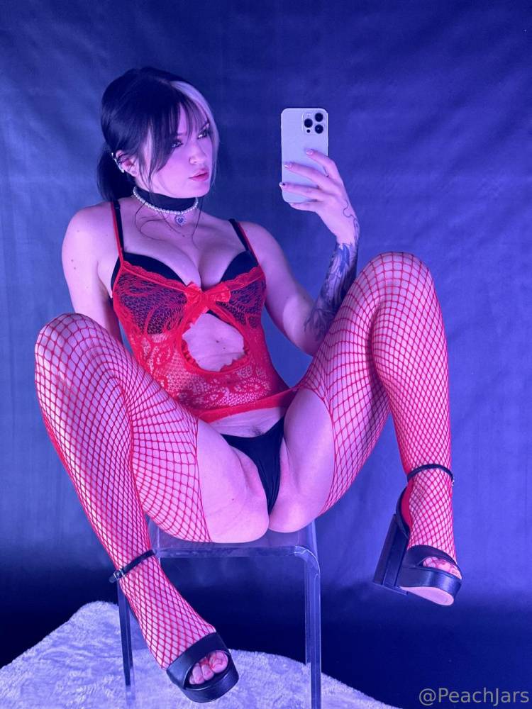 PeachJars Sexy Fishnet Bodysuit Tease Onlyfans Set Leaked - #3