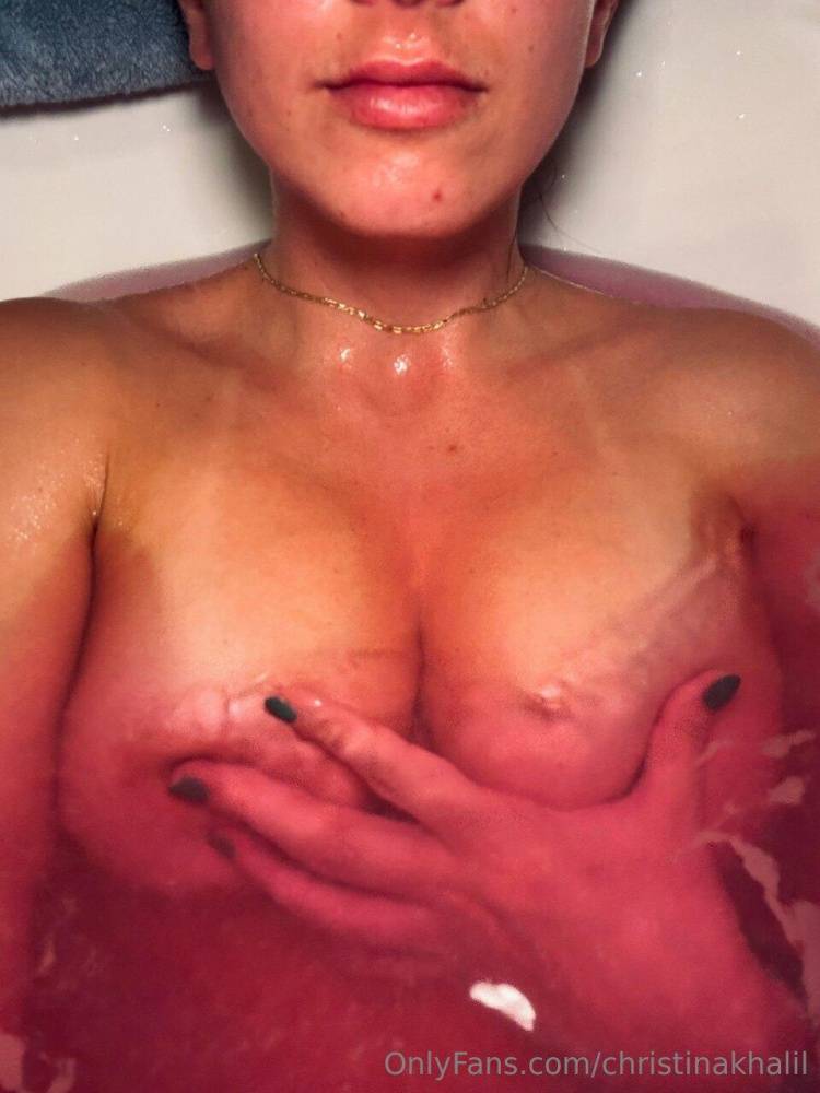 Christina Khalil Nude Bath Nipple Tease Onlyfans Set Leaked - #12