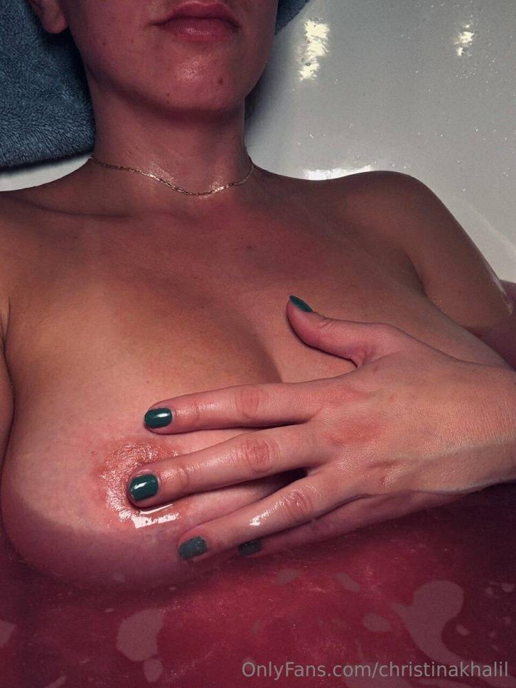 Christina Khalil Nude Bath Nipple Tease Onlyfans Set Leaked - #13