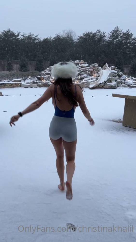Christina Khalil Nipple Tease Snow Bodysuit Onlyfans Video Leaked - #6