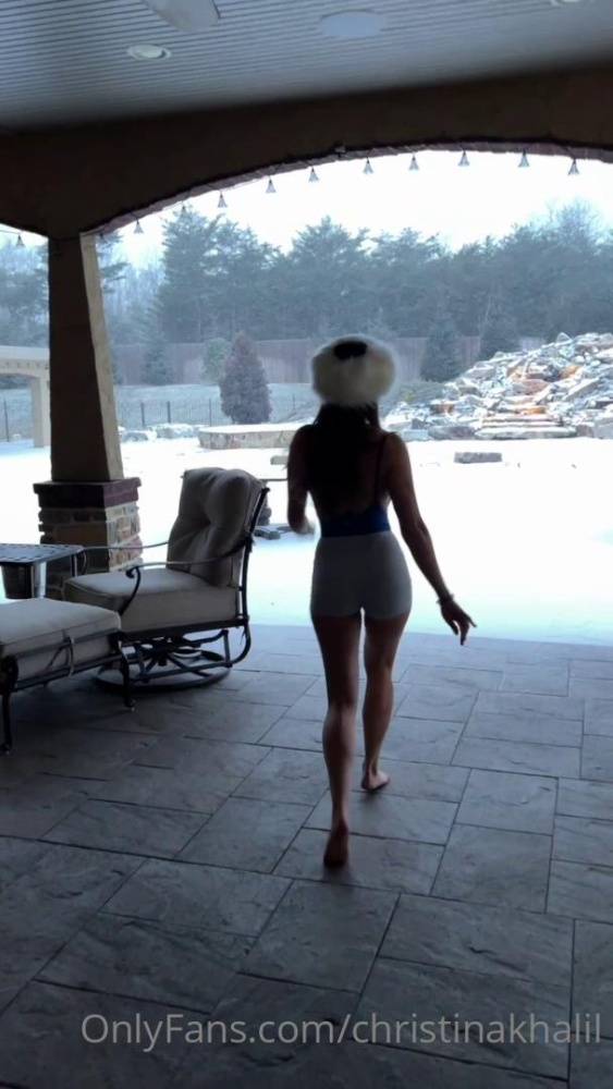 Christina Khalil Nipple Tease Snow Bodysuit Onlyfans Video Leaked - #4