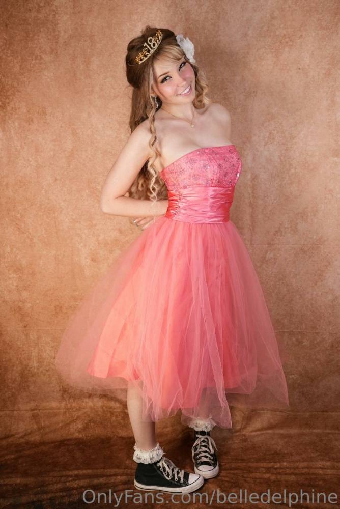Belle Delphine Nude Prom Night Pink Dress Onlyfans Set Leaked - #24