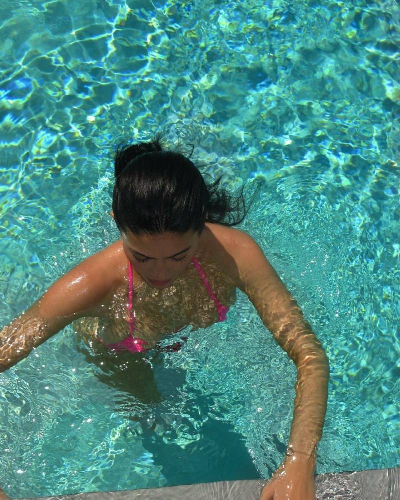Kylie Jenner Tits See-Through Wet Bikini Set Leaked - #7