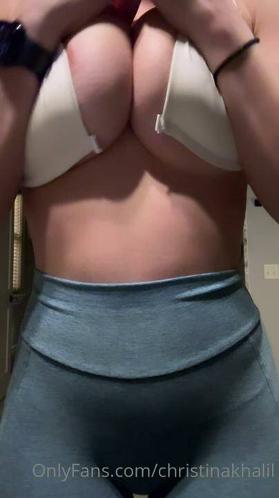 Christina Khalil Nude Gym Bra Strip Onlyfans Video Leaked - #5