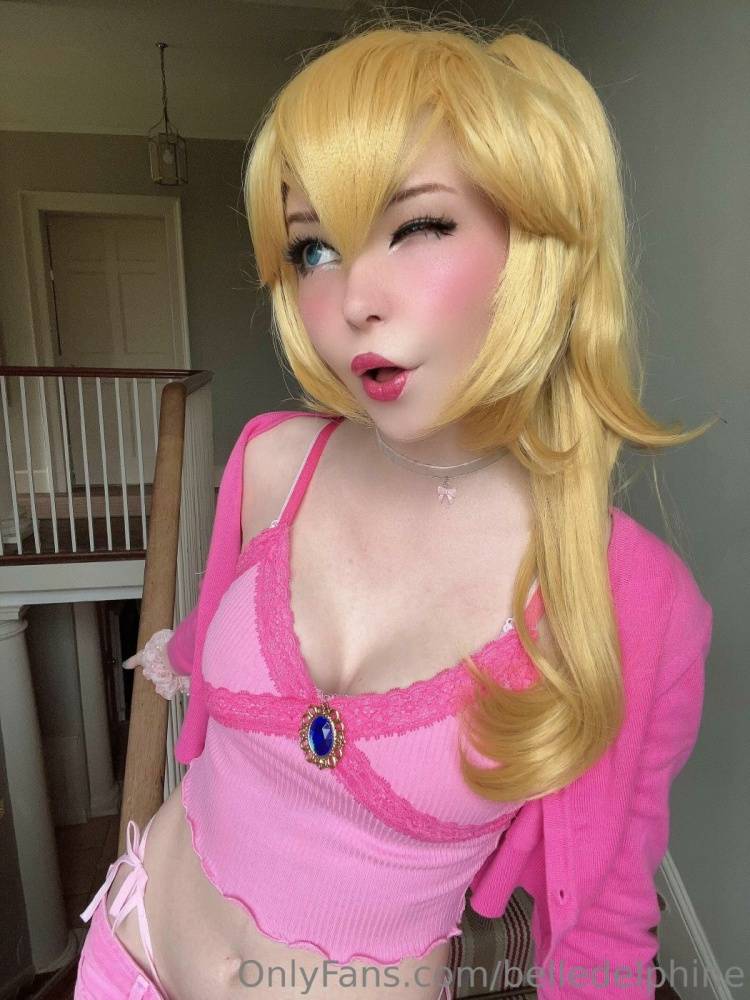Belle Delphine Nude Princess Peach Cosplay Onlyfans Set Leaked - #16