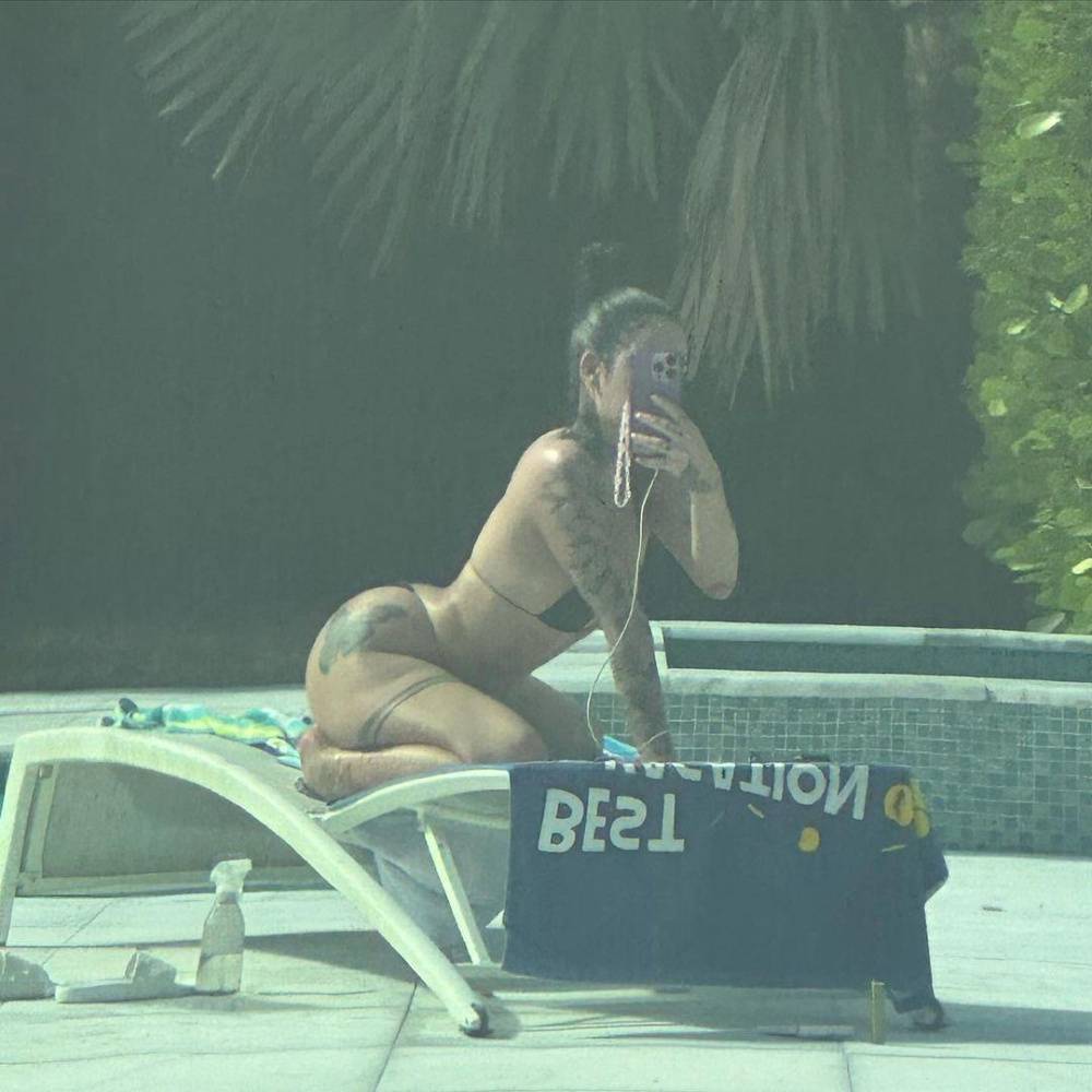 Bhad Bhabie Sexy Bikini Sun Tanning Onlyfans Set Leaked - #1