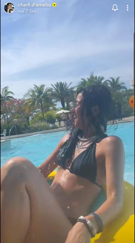 Charli D 19Amelio Bikini Water Slide Video Leaked - #3