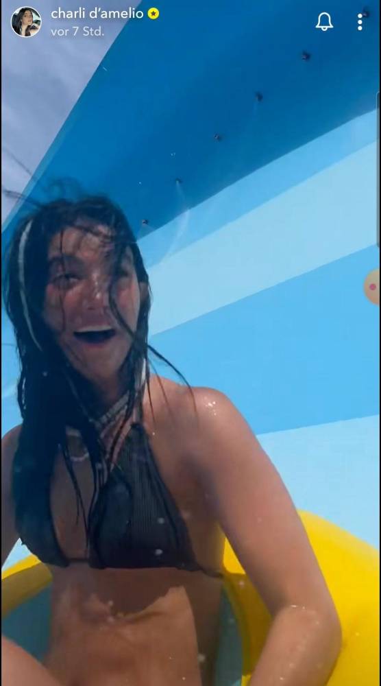 Charli D 19Amelio Bikini Water Slide Video Leaked - #11