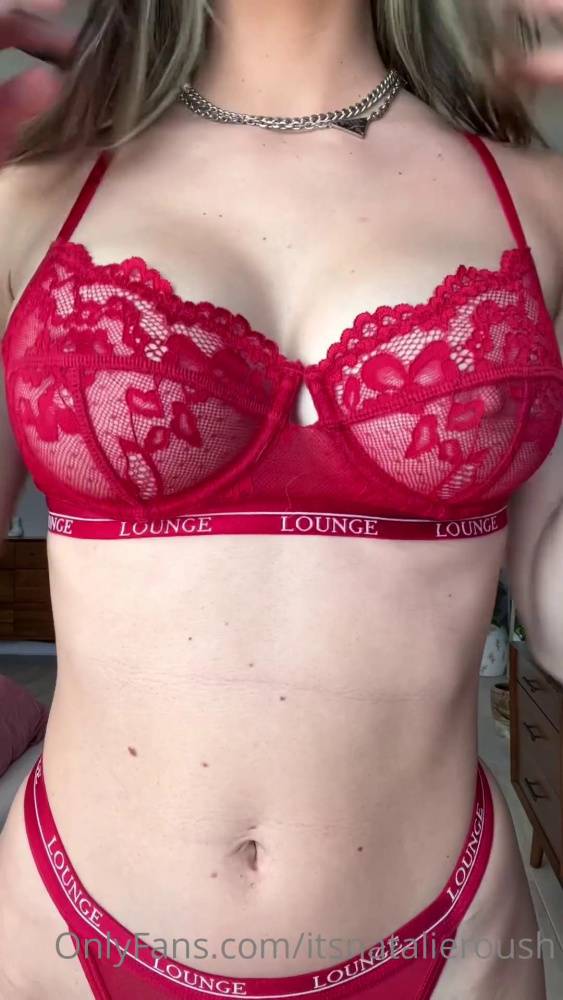 Natalie Roush Nude Red Lingerie Try On Onlyfans Video Leaked - #1