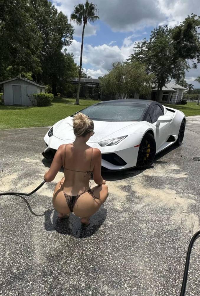 Corinna Kopf Wet Bikini Car Wash Onlyfans Set Leaked - #4