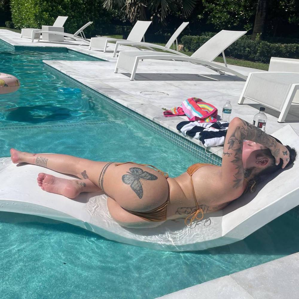 Bhad Bhabie Sexy Ass Bikini Pool Onlyfans Set Leaked - #4