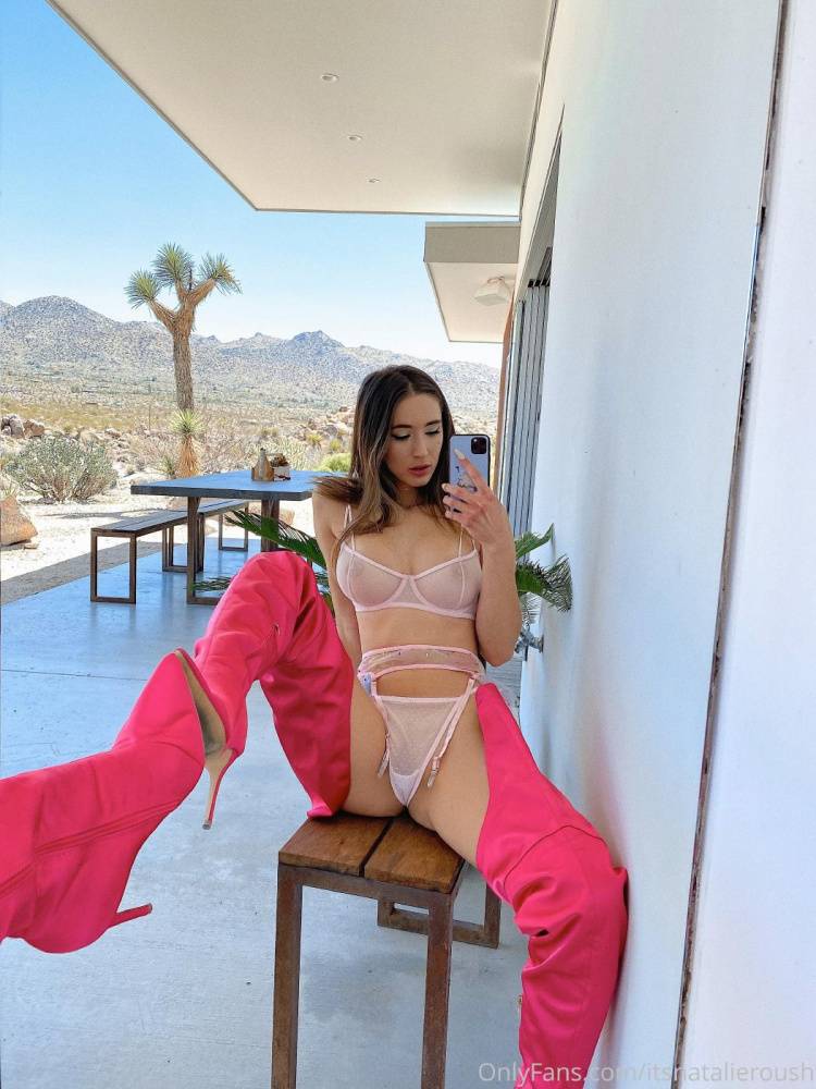 Natalie Roush Sheer Pink Lingerie Onlyfans Set Leaked - #21