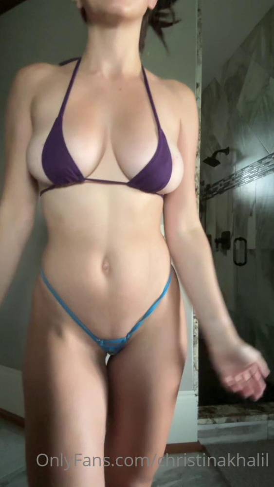 Christina Khalil Tiny Bikini Dress Strip Onlyfans Video Leaked - #10