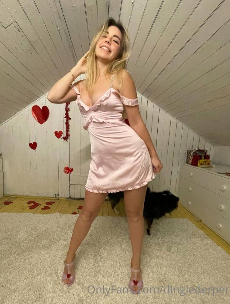 Dinglederper Sexy Pink Dress Onlyfans Set Leaked - #2