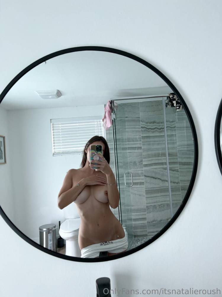 Natalie Roush Nipple Tease Bathroom Selfie Onlyfans Set Leaked - #1