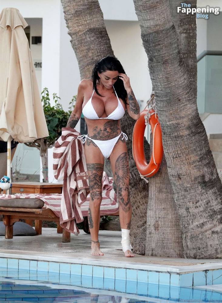 Katie Price Dons Her Alluring White Bikini Set Out in Cyprus (41 Photos) - #28