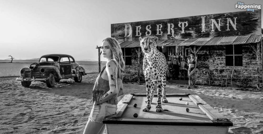 Cara Delevingne Poses Naked with a Wild Cheetah (8 Photos) - #7